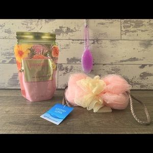 3 Piece Bath Set Bath Soak  Foot Exfoliate  Loofah